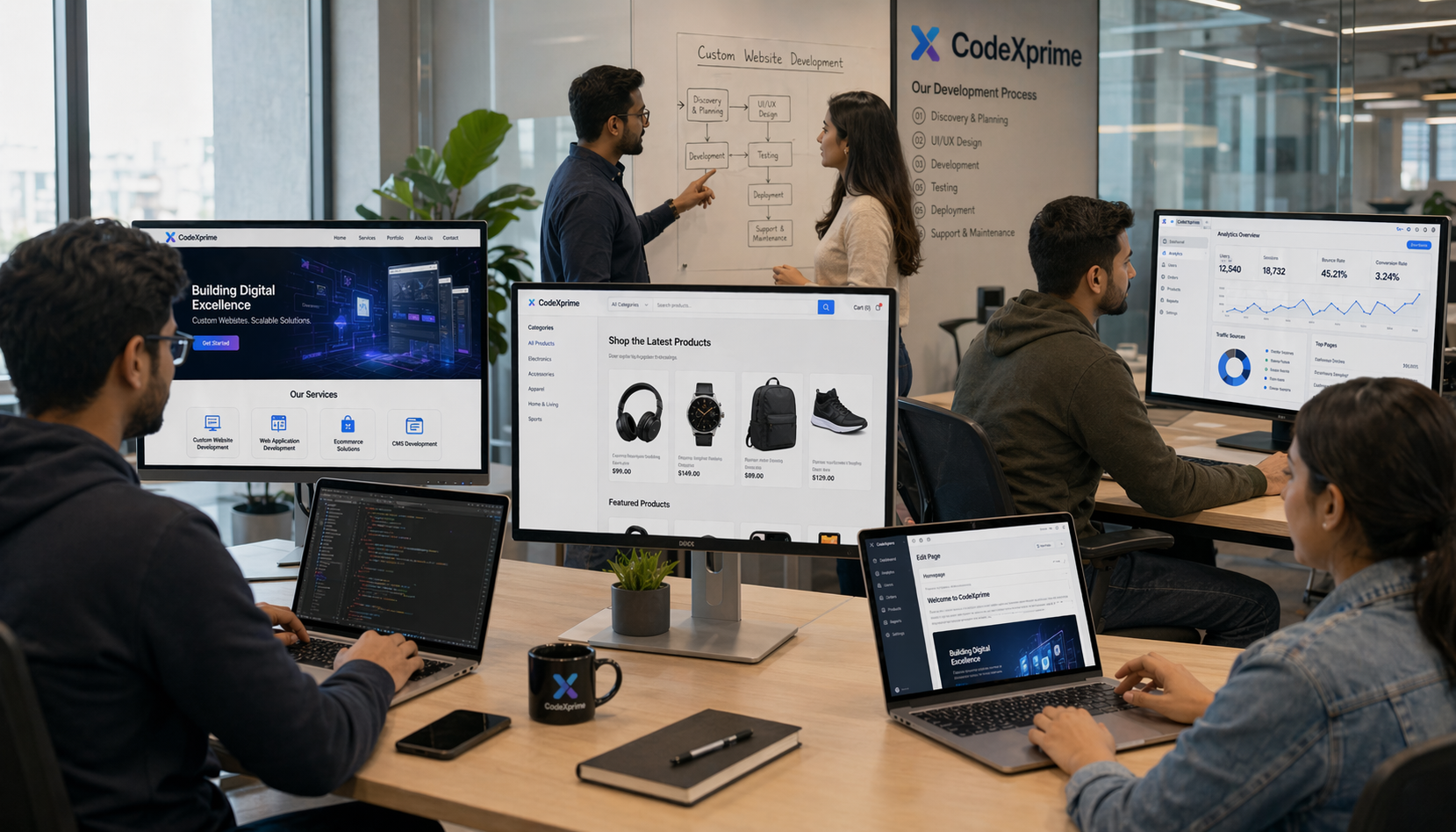 Complete custom website development services

