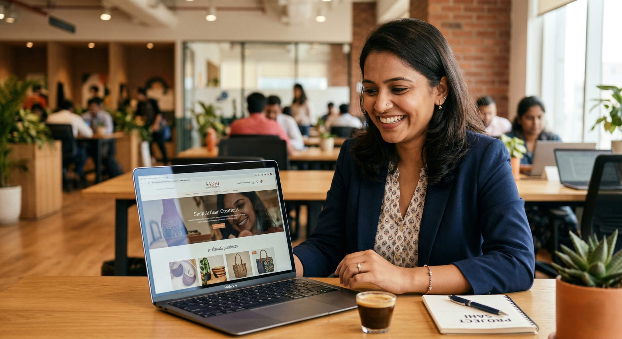 Dwarka business owner with professional website developed by CodeXprime web development company