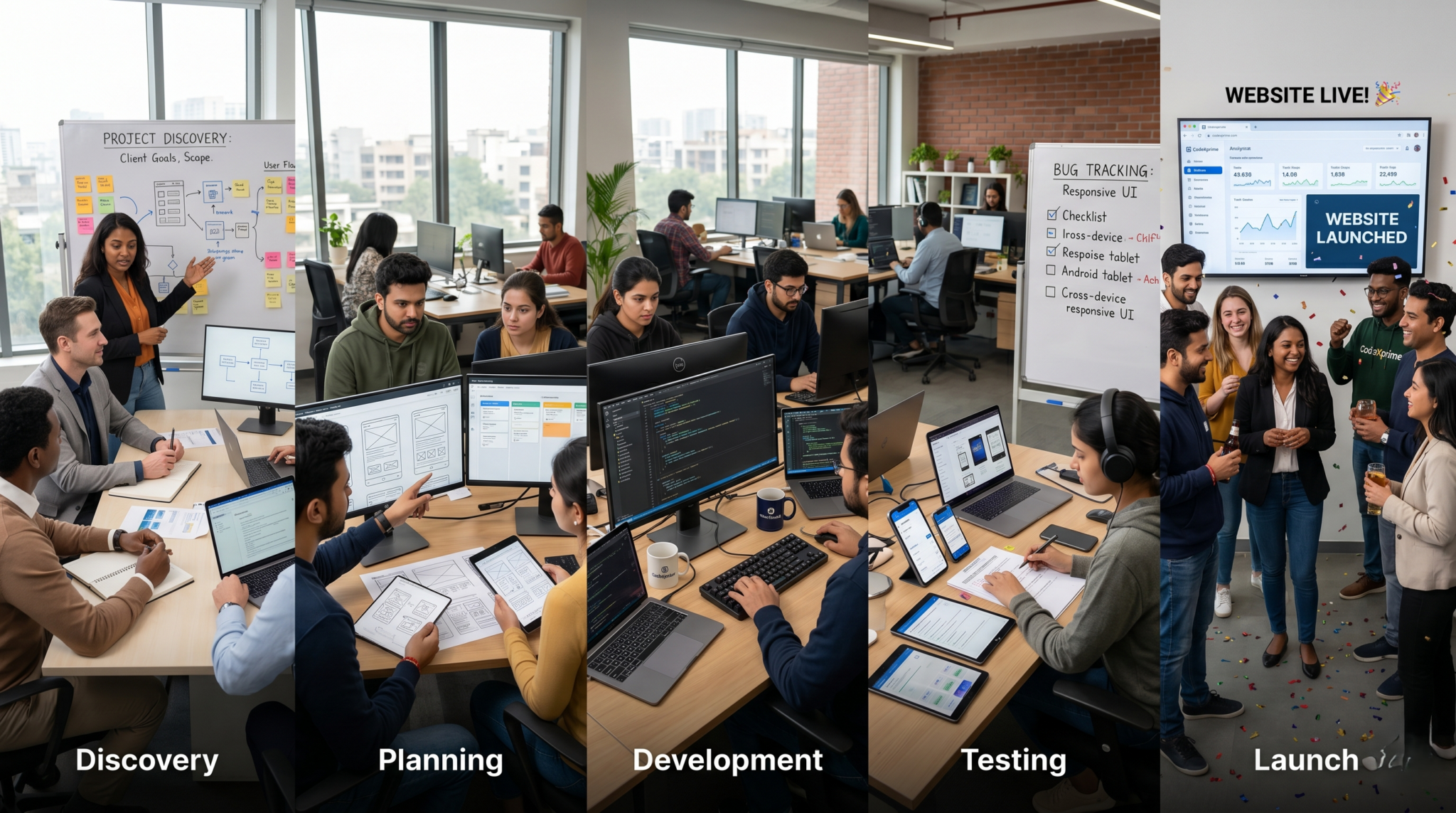custom website development process 