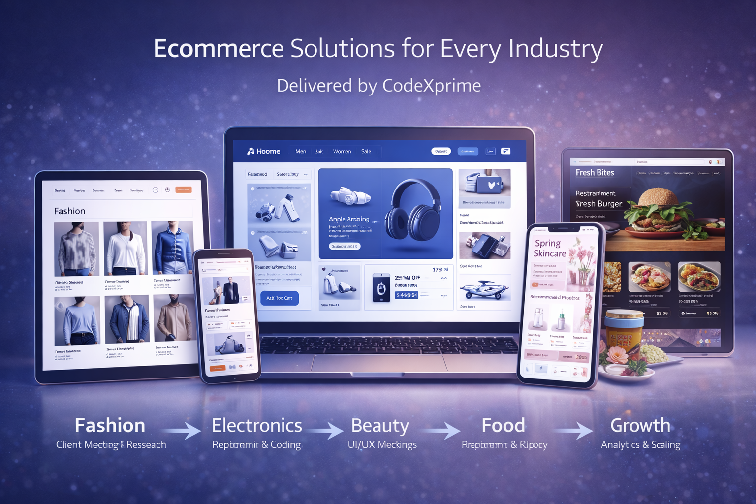 ecommerce website development services by CodeXprime